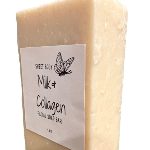 Milk & Collagen Face Body Soap Smoothing Tightening Dark Spots (2 PACK) - Picture 3 of 6